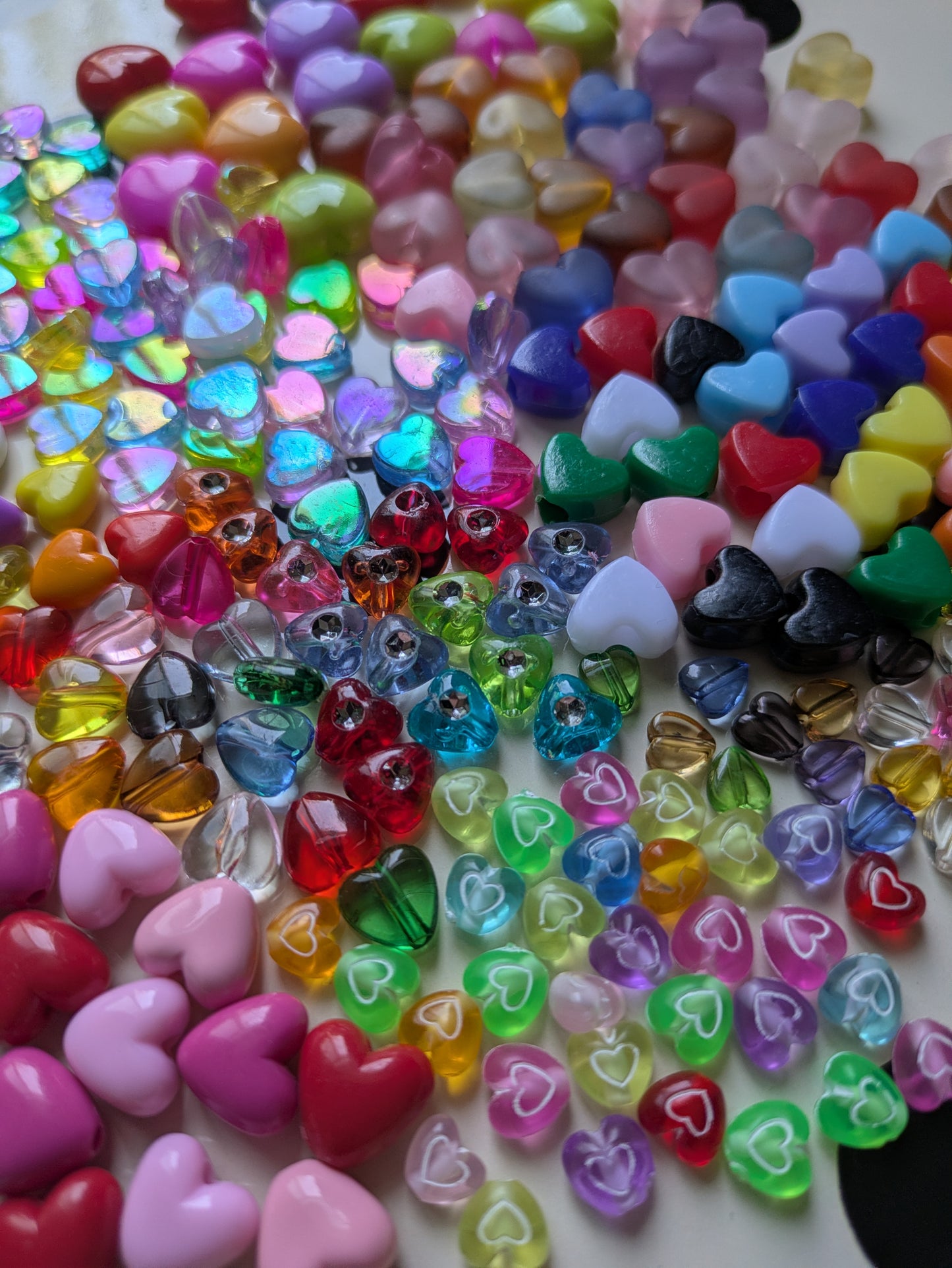 Kralenmix hartjes (250x)