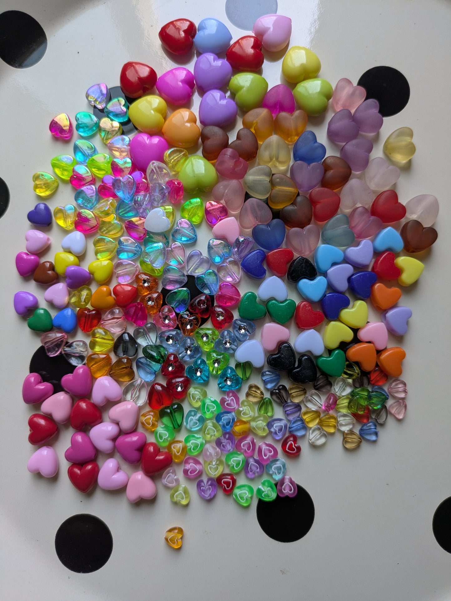 Kralenmix hartjes (250x)