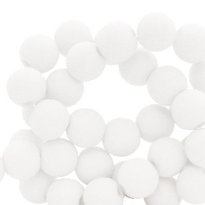 Acrylkraal wit 4 mm (50x)
