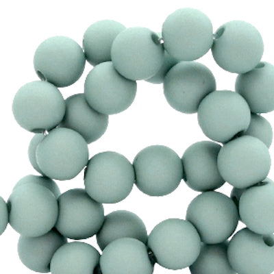 Acrylkraal vergrijsd turquoise 4 mm (50x)