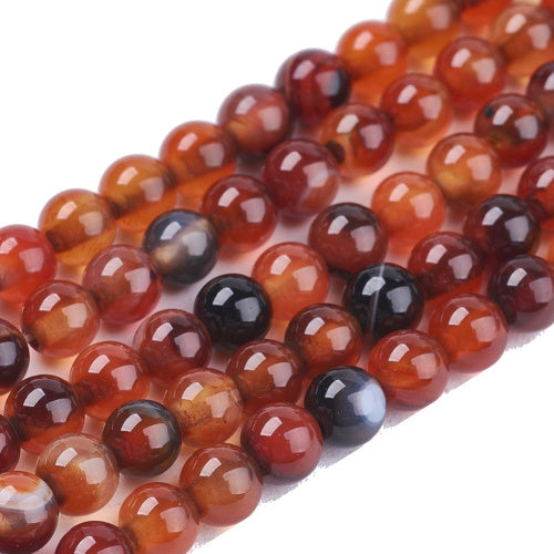 Streng agaat 4/5 mm rood bruin (94x)