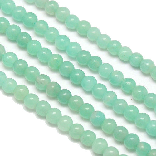 Streng amazonietkralen 4 mm rond (100x)
