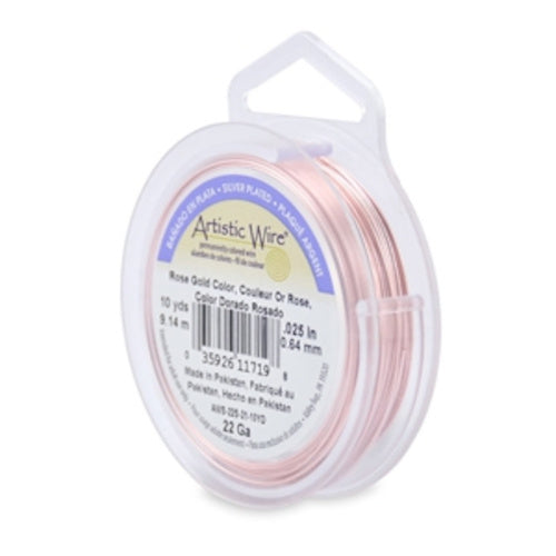Artistic wire verzilverd rosegoud 0.64 mm