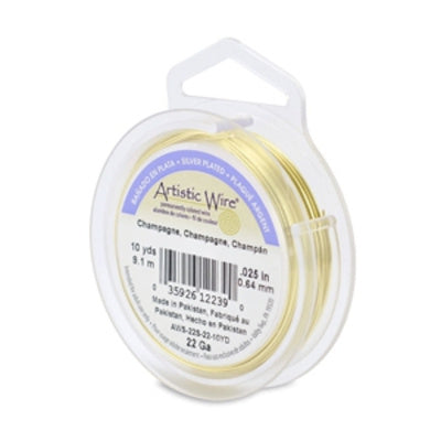 Artistic wire verzilverd champagne 0.64 mm