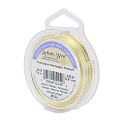 Artistic wire verzilverd champagne 0.8 mm (1x)