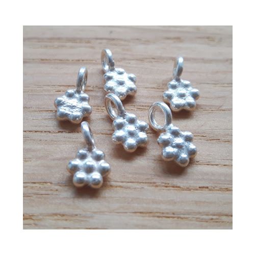 Bedel bloem sterling zilver 5 mm