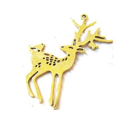 Bedel hertje goud 60 mm (1x)