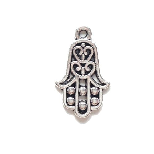 Bedel hamsa hand zilverkleurig