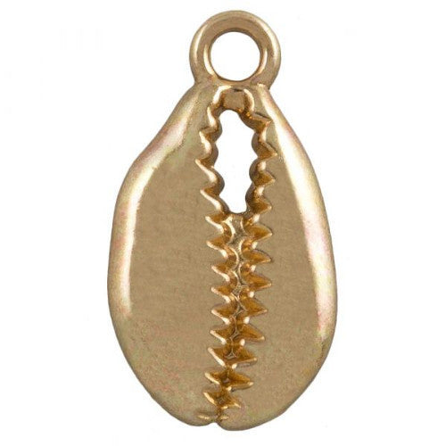 Charm Metall Kaurimuschel Gold (1x)