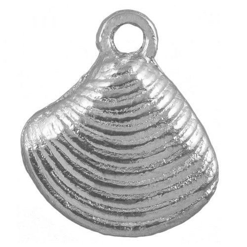 Charm Muschel antiksilber (1x)