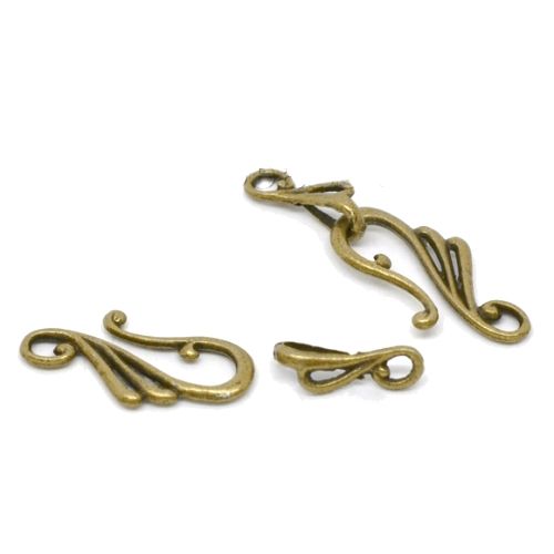 Haaksluiting brons (1x)