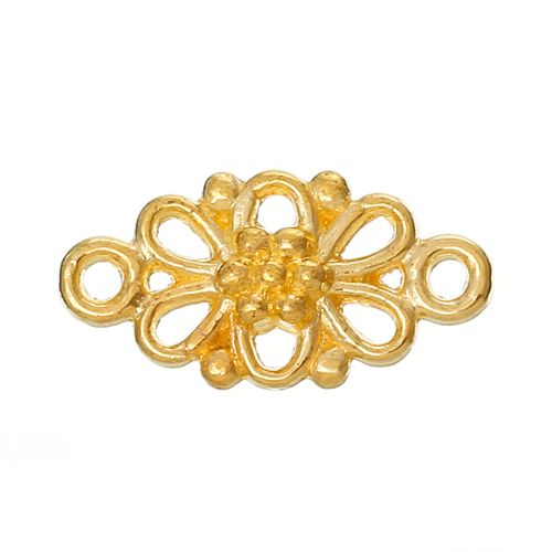 Verbinder Blume vergoldet (2x)