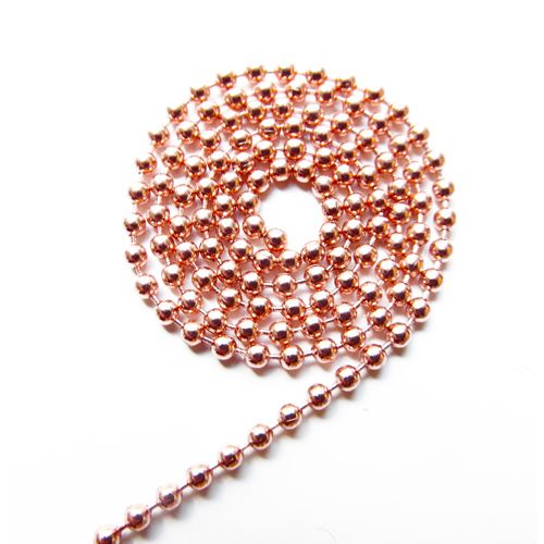 Ball chain rose goud 1,2 mm