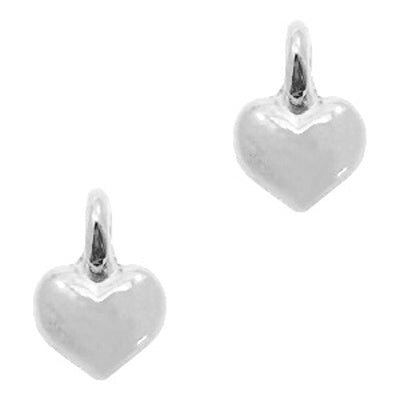 Bedel DQ mini hartje antiek zilver (1x)