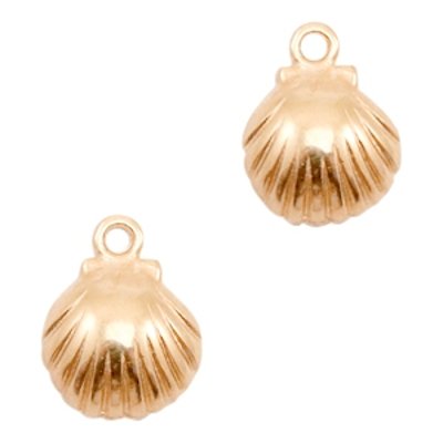 Bedel DQ mini schelpje rose goud (1x)
