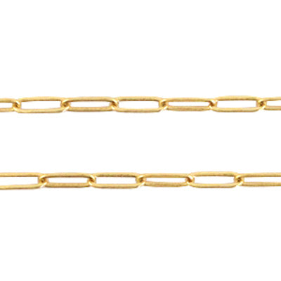 Rechthoekige schakelketting goud DQmetaal (p/10cm)