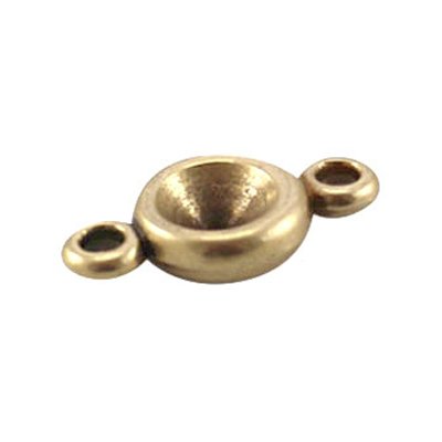 DQ-Fassung Swarovski-Punktstein SS39 Antikbronze