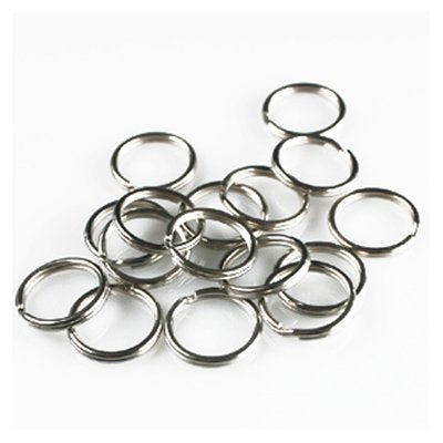 Splitring antiek zilver 8 mm