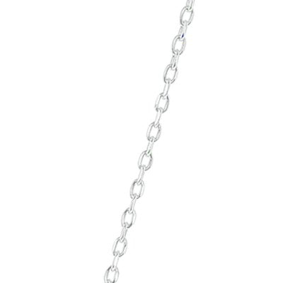 Fijne ketting verzilverd 1.3 mm (p 10 cm)