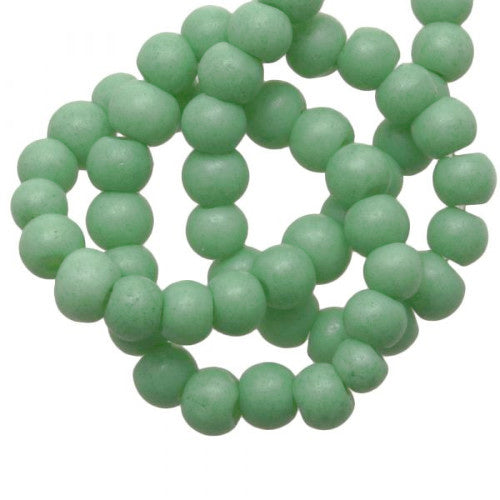 Glaskralen stone wash mint groen 4 mm (30x)