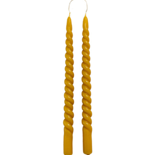 Kaars swirl oker (2x)