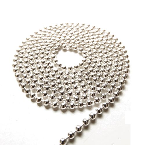 Ball chain verzilverd 1,2 mm