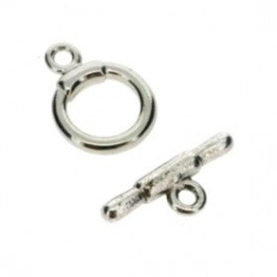 Kapittelslot 12 mm antiek zilver (1x)