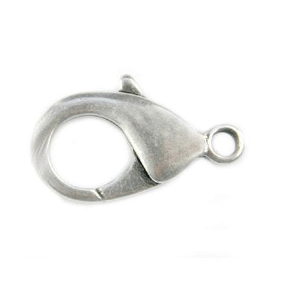 DQ Karabijnslot mat antiek zilver (1x)