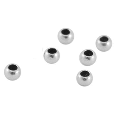 Knijpkralen 3 mm antiek zilver (30x)