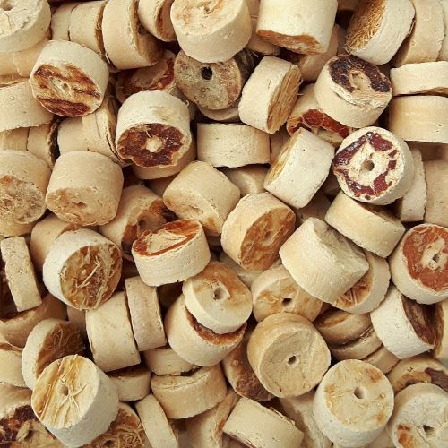 Kokoskraal cilinder lichtbruin 8 mm (19x)