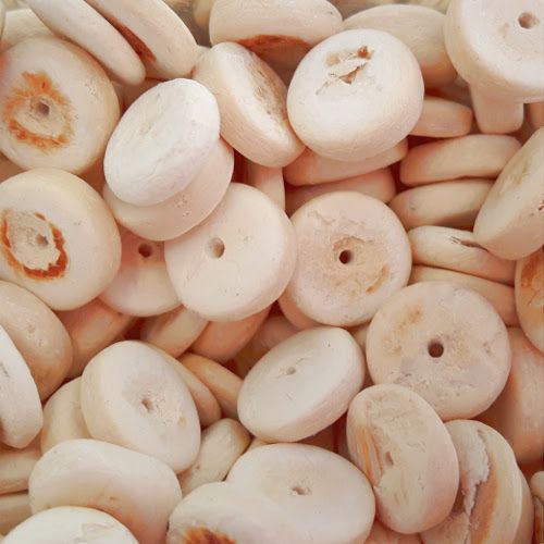 Kokoskraal disk 10 mm wit (15x)