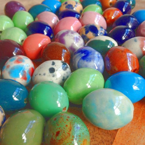 Kraal porselein ovaal mix (5x)