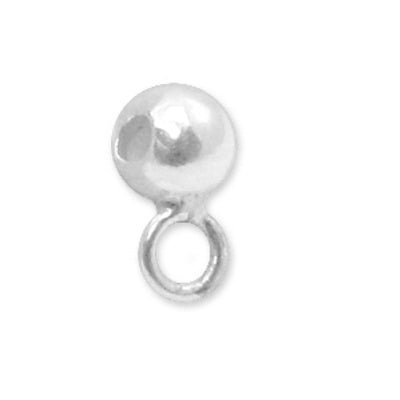 Ronde kraal sterling zilver 5 mm met oog (1x)