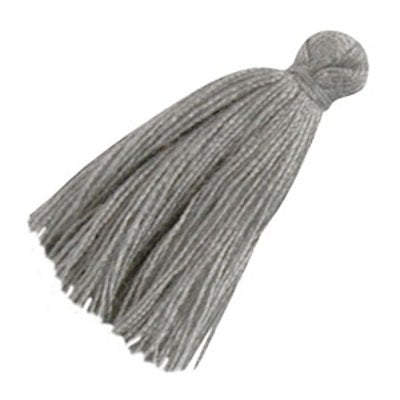 Kwastje klein lichtgrijs (2x)