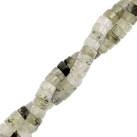 Labradoriet kraal disk 4 mm