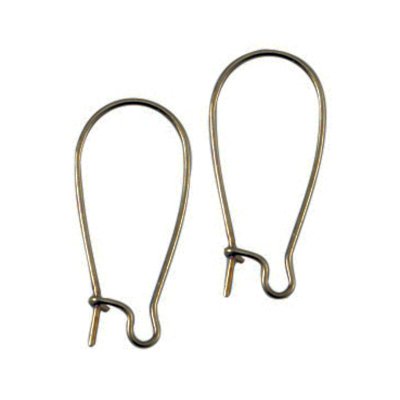 Lange oorbelhaken brons (p.p)