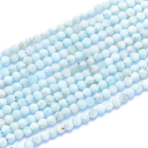 Streng larimarkralen 2 mm facetgeslepen (190x)