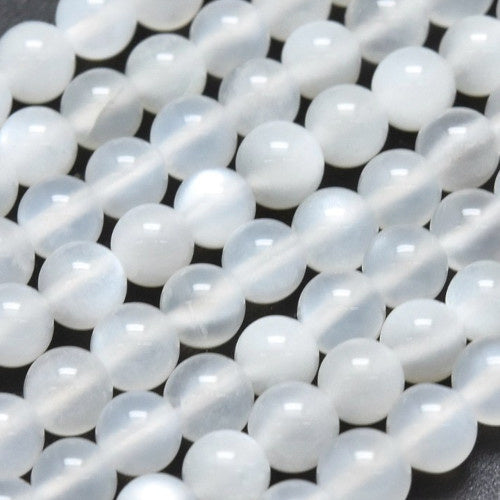 Streng maansteenkralen rond 4 mm (100x)