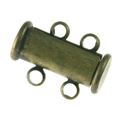 Magneet schuifslot met ogen brons (1x)