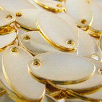 Blanco label ovaal goud (1x)