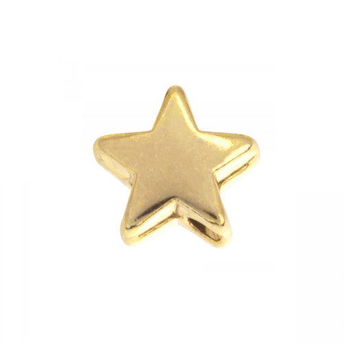 Metaal kraal goud sterretje (5x)