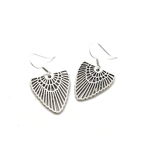 Oorbellen art deco zilver