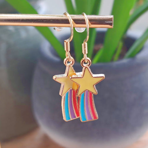Oorbellen regenboogster