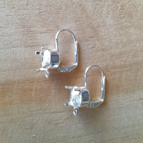 Oorbellen zilver voor swarovski puntsteen