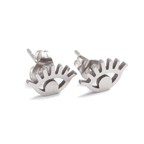 Ohrstecker Edelstahl Silberauge (hypoallergen)