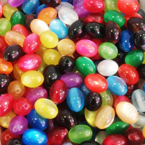 Resin kralenmix ovaal
