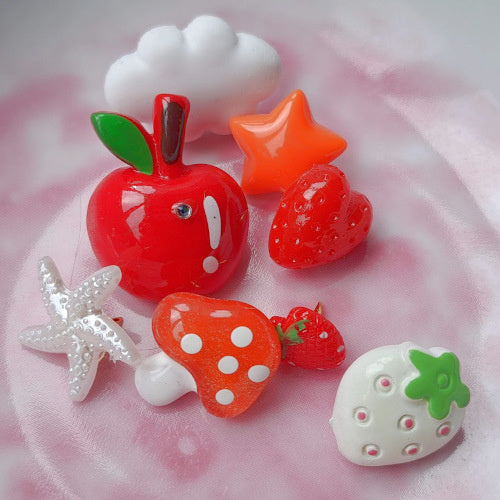 Broche pins rood, oranje en wit