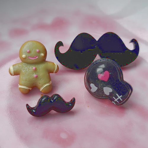 Broche pins zwart en bruin
