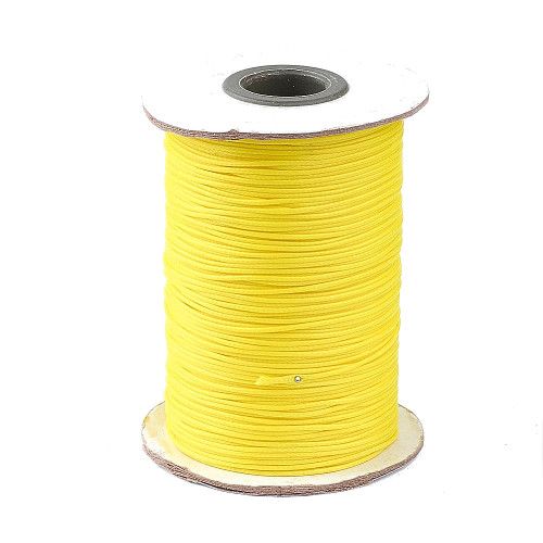 Waxkoord polyester geel 1 mm (5m)