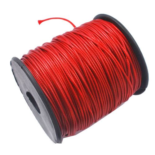 Waxkoord polyester rood 1 mm (5m)
